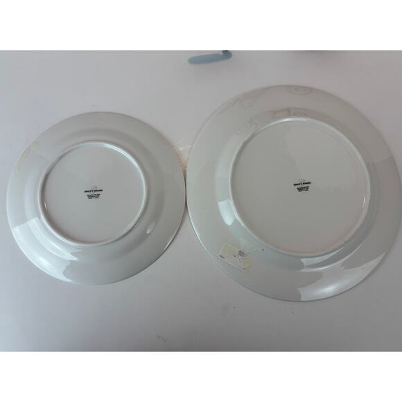 Grace’s Teaware Black & Gold Trimmed Dinner & Salad Plate Set - Picture 4 of 10